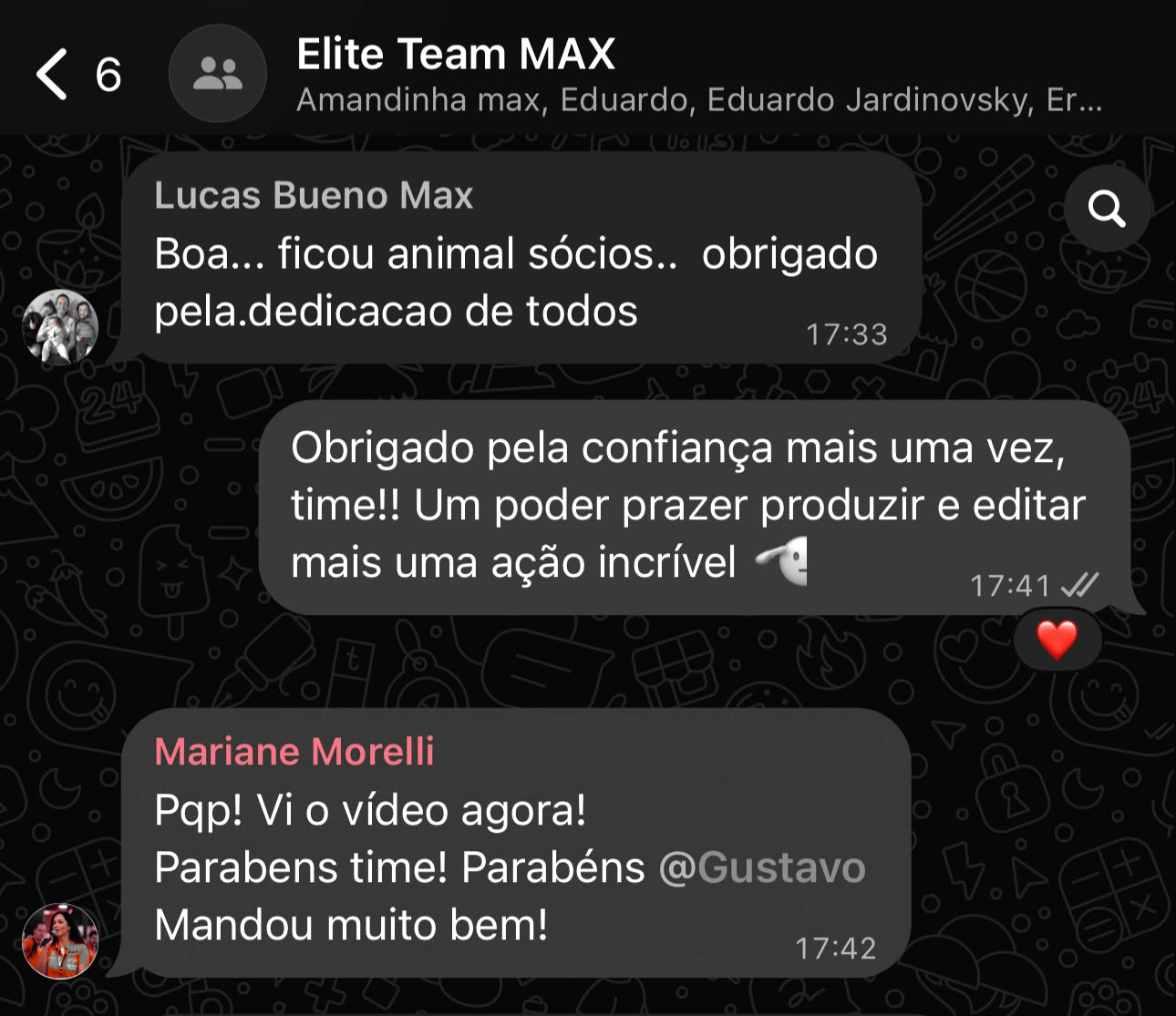 Feedback de MARIANE MORELLI